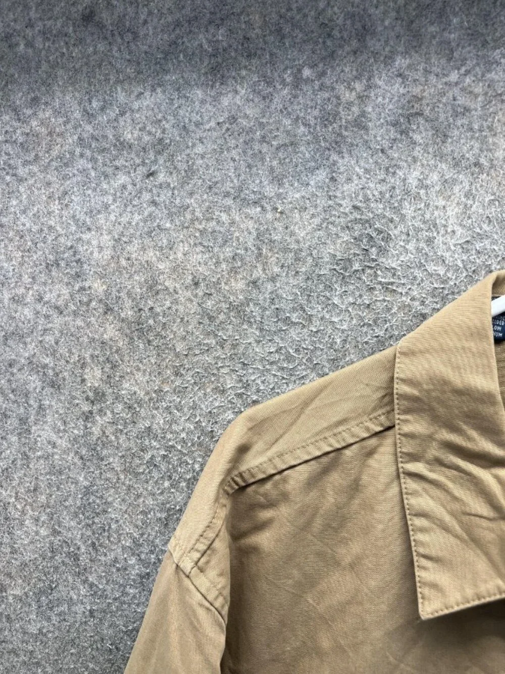 Polo Ralph Lauren Jacket Mens Large Beige Canvas Full Zip B Swing Harrington vtg